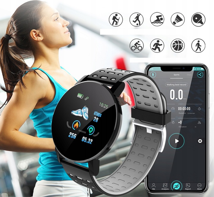 ZEGAREK SMARTWATCH Profi MĘSKI DAMSKI WODOODPORNY Z POWIADOMIENIAMI PL