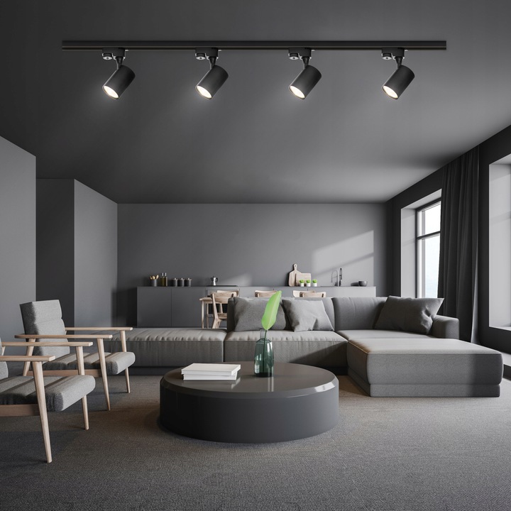 2x Szynoprzewód Szyna 2m + 8x Lampa GU10 LED Oświetlenie szynowe