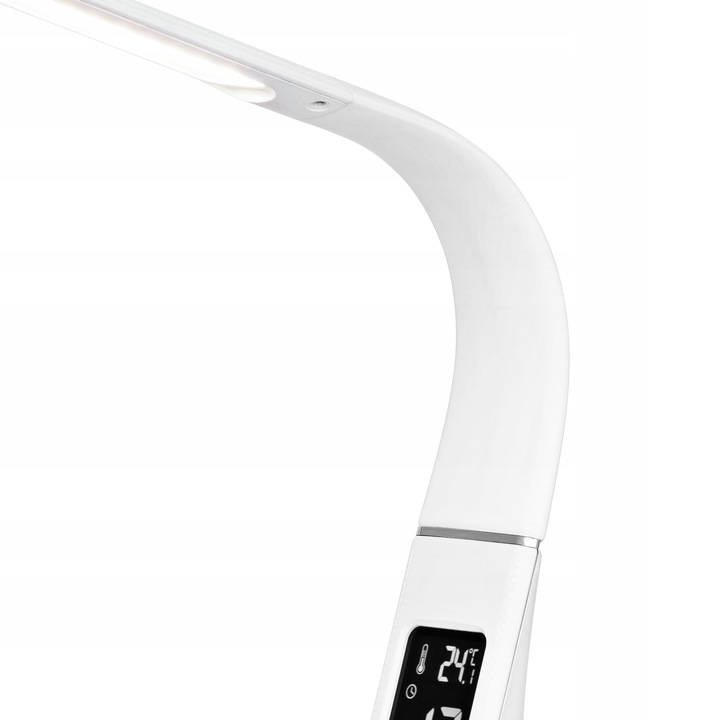 Lampka na biurko biurkowa LED nocna regulacja budzik LCD 7W USB Rebel