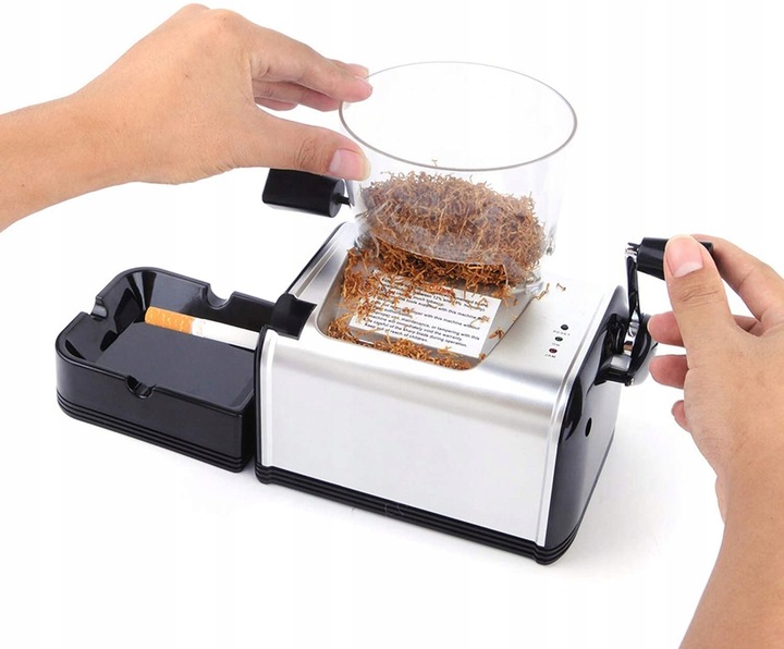 Elektryczna Nabijarka do Papierosów Tłokowa Maszynka Automatyczna Tytoniu