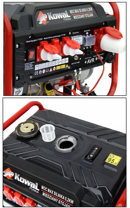 PROFESJONALNY AGREGAT PRĄDOTWÓRCZY 5,2kW generator AVR+ MIEDŹ STOJAN
