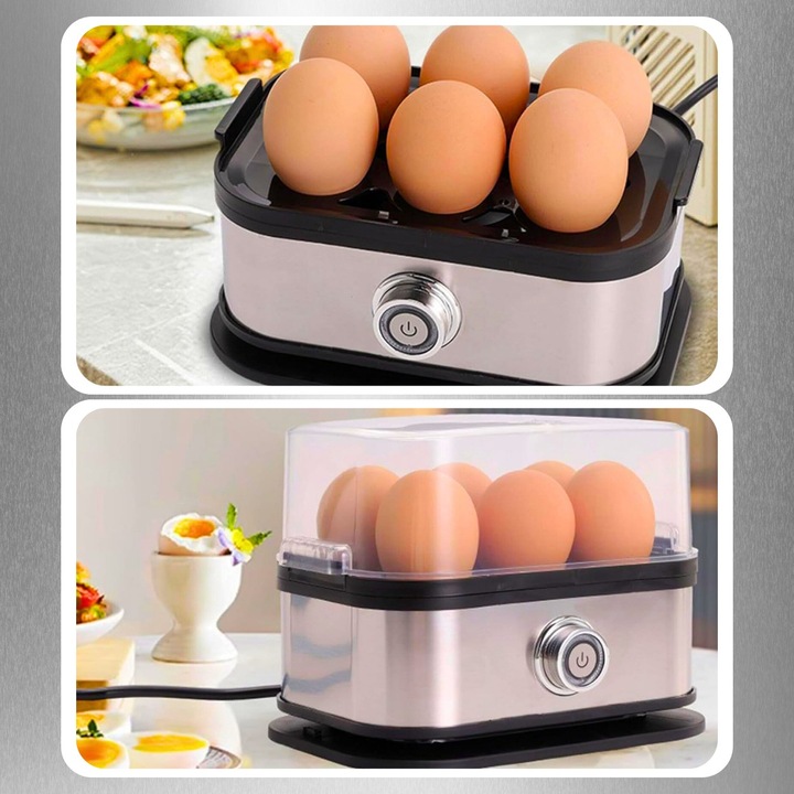 JAJOWAR AUTOMAT DO GOTOWANIA JAJEK OMLETU 6 JAJEK 200W ZESTAW Z MIARKĄ