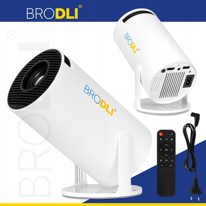 PROJEKTOR LED PRZENOŚNY RZUTNIK MULTIMEDIALNY ANDROID TV WI-FI