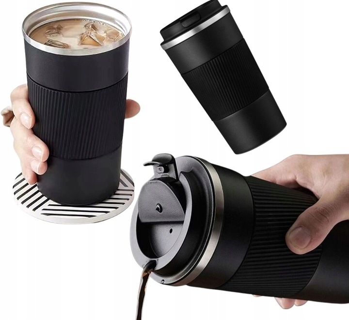 Kubek termiczny butelka termos na kawę ANTYPOŚLIZGOWY HERBATA napój 510ML