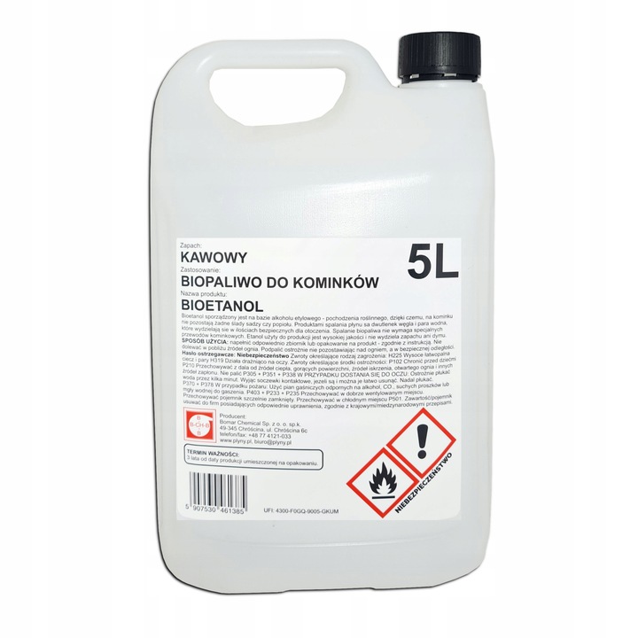 CBR Paliwo do biokominka Chemia Bomar 5L kawowe