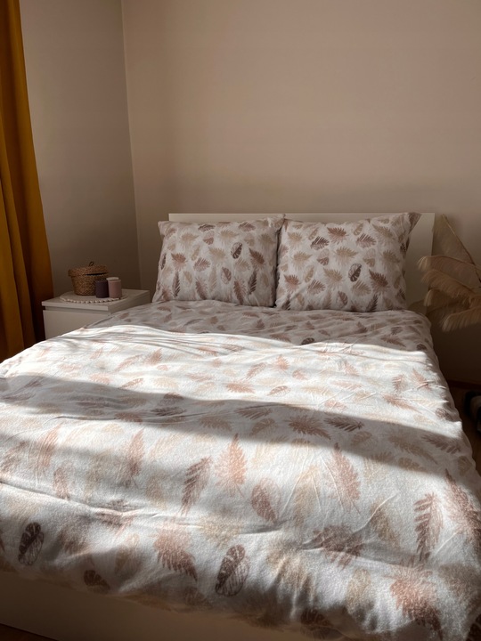 Komplet Pościeli Polarowej 160x200+2x 70/80 Ciepła Gruba Mack Home Liście