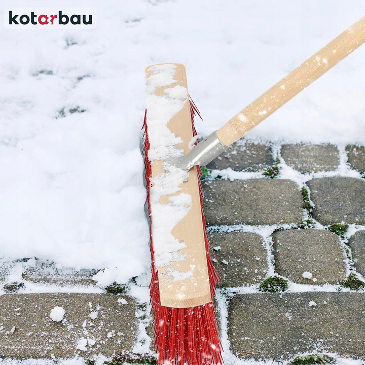 MIOTŁA SZCZOTKA 500 MM ULICÓWKA PCV ZAMIATACZ ZMIOTKA Z DREWNIANYM