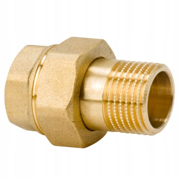 Śrubunek mosiężny prosty 1" DN25 z uszczelką oringiem Diamond mocny