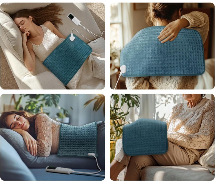 DUŻA PODUSZKA ELEKTRYCZNA PODGRZEWANA TERMOFOR MATA ROZGRZEWAJĄCA XL 60x30