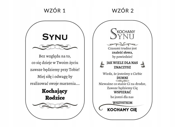 Srebrny Nieśmiertelnik Grawer Prezent dla Syna od Rodziców Naszyjnik Męski