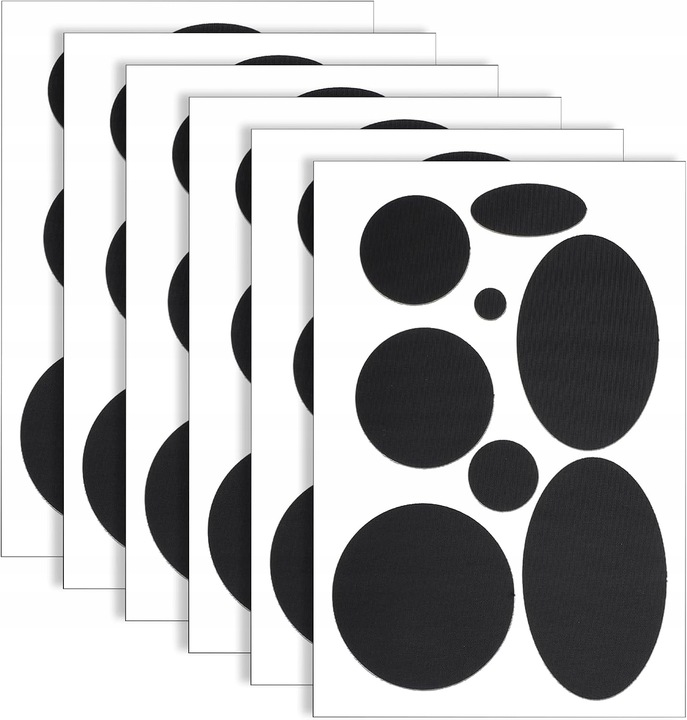 ZESTAW NAPRAWCZY ŁATKI DO KURTEK PUCHOWYCH ZIMOWYCH 40X CZARNE