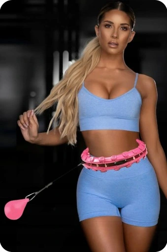 HULAHOP Z OBCIĄŻENIEM WYPUSTKAMI ODCHUDZAJĄCE SKŁADANE SMART HULA HOP