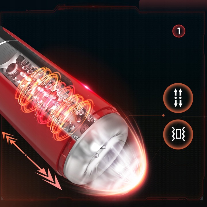 Automatyczny męski Masturbator7trybów pchnięcia i wibracji Przycisk orgazmu