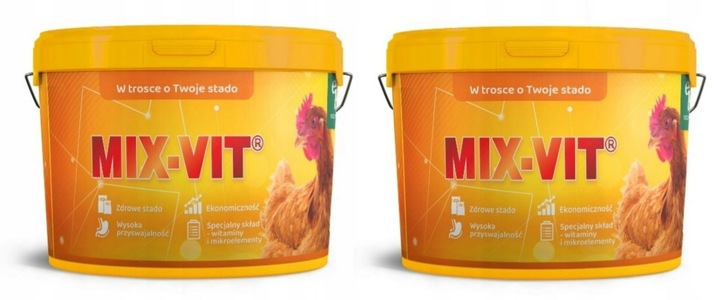 2x W ZESTAWIE TANIEJ! Witaminy dla kur EKOPLON MIX-VIT 4% KK 4 kg