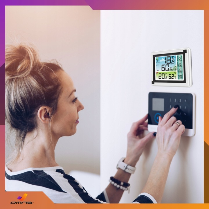 Stacja pogody bezprzewodowa pogodowa meteo 3 czujniki zewnętrzna