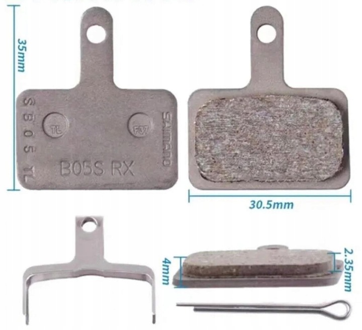 SHIMANO KLOCKI HAMULCOWE ROWEROWE B05S/B03S/B01S OKŁADZINY ŻYWICZNE DEORE