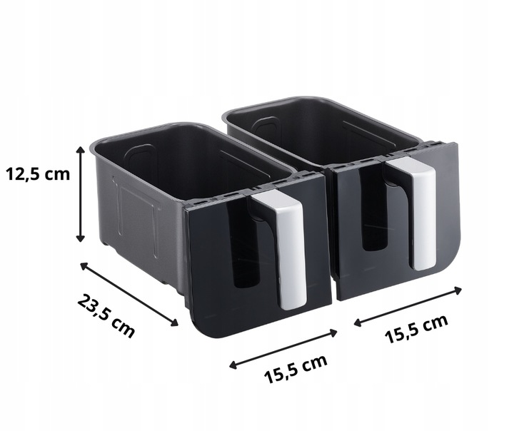 Frytkownica Beztłuszczowa Air Fryer BYRGEN 9L dwukomorowa 2400W