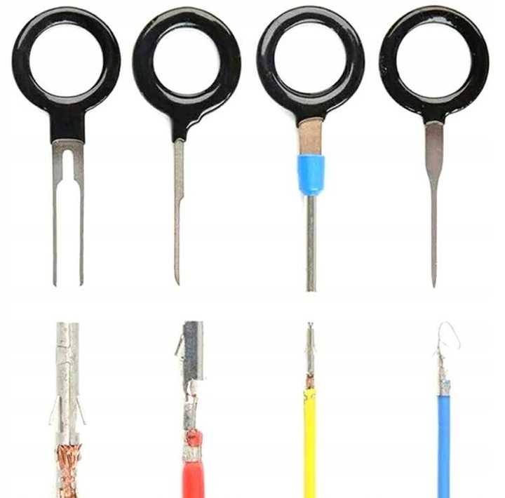 KLUCZE WYJMAKI DO DEMONTAŻU PINÓW KONEKTORÓW RADIA KOSTEK ZESTAW XXL