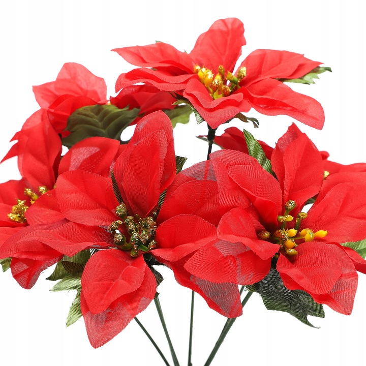 Sztuczne krzewy poinsecji do dekoracji hoteli i przyjęć