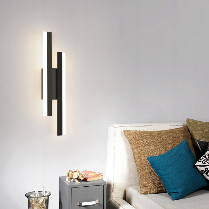 LAMPA LINIOWA SCIENNA LED KINKIET CZARNA ŚCIEMNIALNA NOWOCZESNA DO