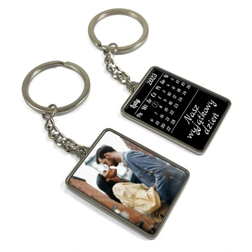 Brelok Do Kluczy Breloczek 2 Strony Data Kalendarz Zdjęcie Napis Dla Par