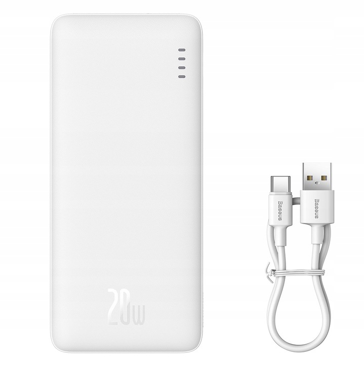 Powerbank Baseus Airpow 20W 10000mAh z kablem Baseus Simple Series USB-A -