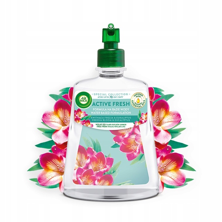 AIR WICK Active Fresh odświeżacz wkład Kwitnąca Frezja & Eukaliptus 228ml