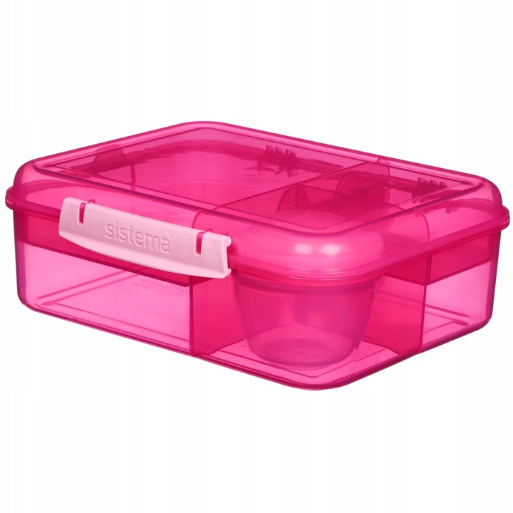LUNCH BOX ŚNIADANIÓWKA SISTEMA POJEMNIK BOX BENTO 1650ml Z PRZEGRÓDKAMI SOS