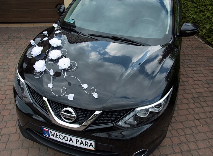 Dekoracja samochodu ozdoby na auto do ślubu A24