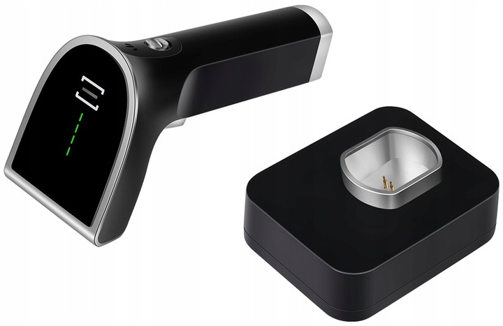 Bezprzewodowy skaner czytnik kodów kreskowych QR 1D 2D z bazą ładującą