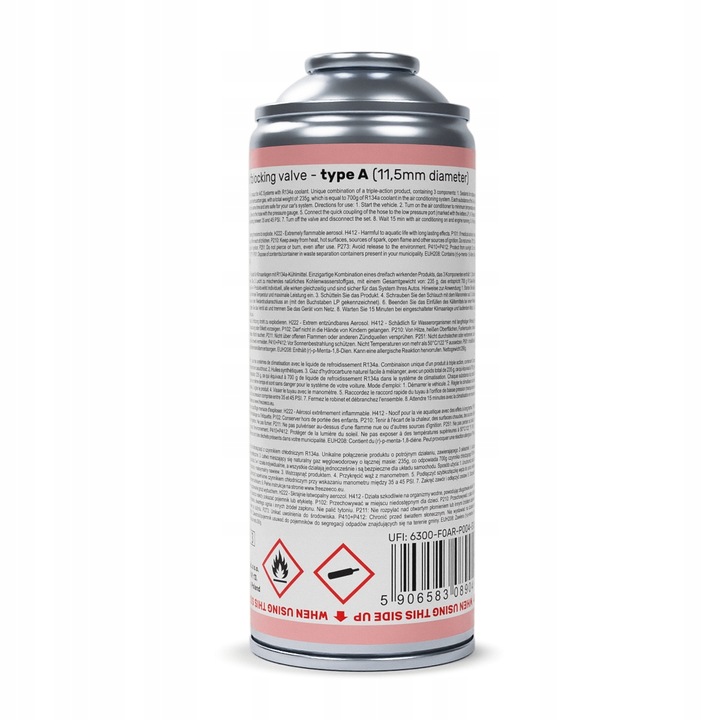 R134A GAZ 3w1 + WĄŻ do nabijania Klimatyzacji Czynnik Olej Uszczelniacz