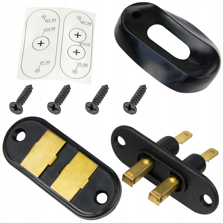 CZUJNIK DRZWIOWY DRZWI AQM25B BOCZNY BUS VAN SOLIDNY CZARNY ZŁOTY