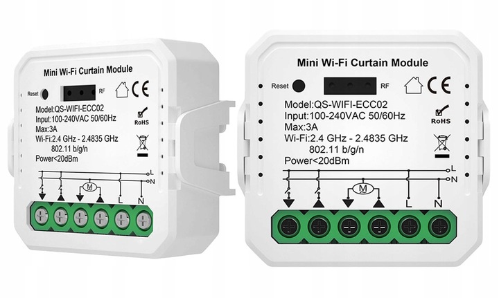 Sterownik rolet TUYA WIFI dopuszkowy procentowy V3