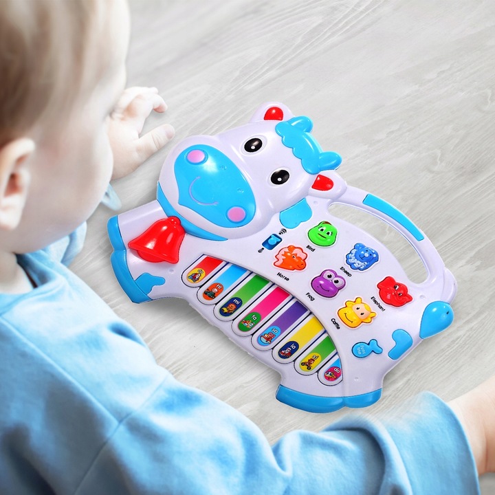 ORGANKI PIANINKO ZWIERZĄTKA KRÓWKA DLA DZIECI EDUKACYJNE INTERAKTYWNE