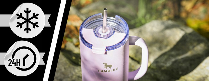 Duży Kubek Termiczny do Auta Ze Słomką Ustnikiem Nieprzeciekający 1200ml