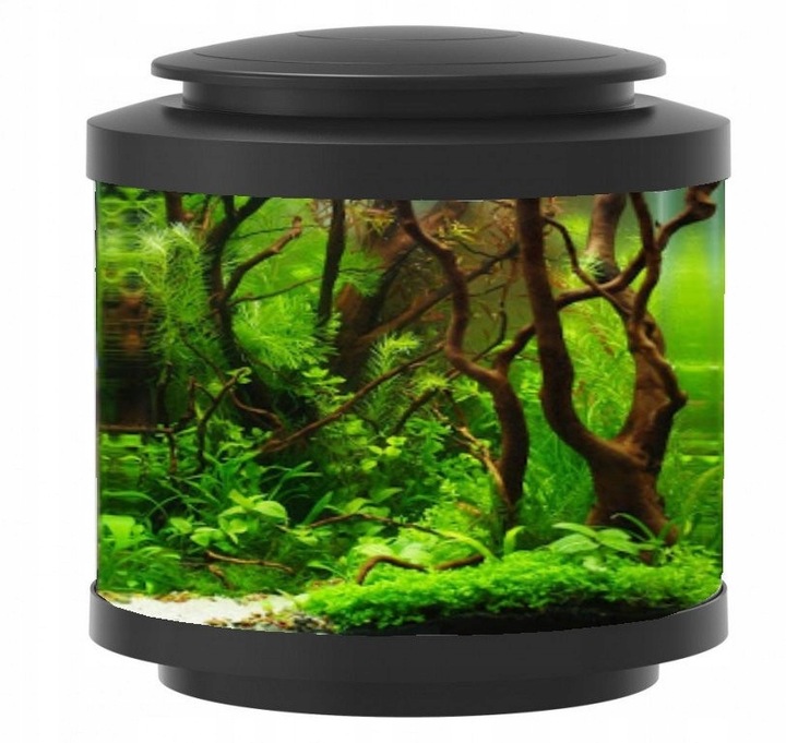 INVITAL LED cylindryczne akwarium 10l