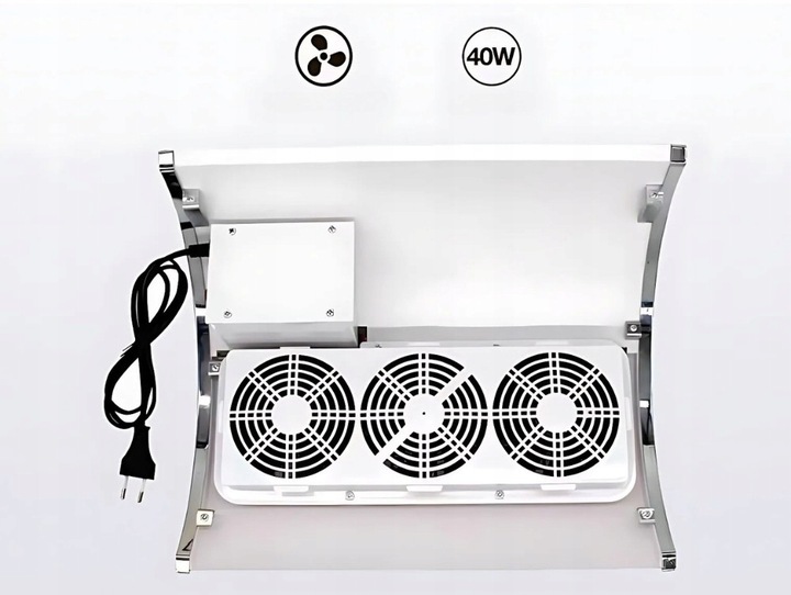 Pochłaniacz pyłu odpylacz do paznokci manicure frezarki 3 wiatraki 2