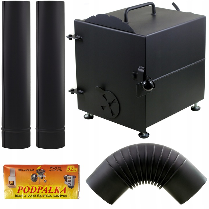 Palenisko do wędzarni suszarni gruba STAL 2mm + rury dymne + kolanko ZESTAW