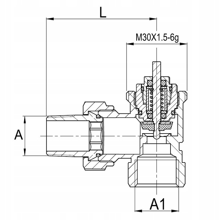 Zestaw termostatyczny kątowy Diamond ART.412.ZEST