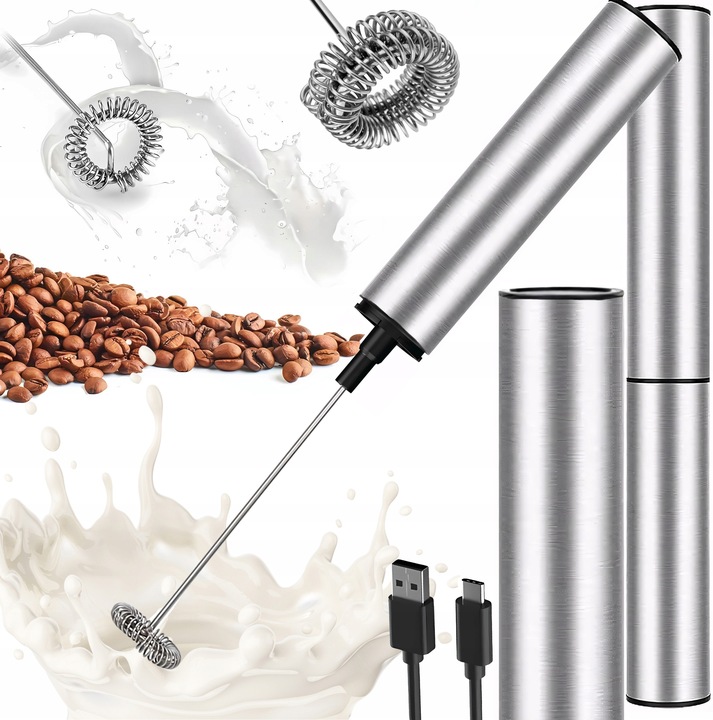 RĘCZNY SPIENIACZ MIKSER DO MLEKA KAWY ELEKTRYCZNY MINI BLENDER 11000