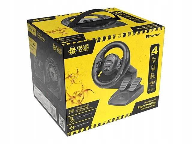 2 x KIEROWNICA Z PEDAŁAMI 4w1 PC PS3 PS4 XBOX ONE WIBRACJE Tracer GAMEZONE