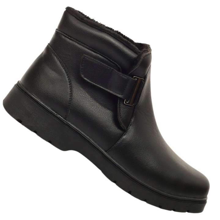 BUTY MĘSKIE ZIMOWE OCIEPLANE NA RZEP ŚNIEGOWCE WYGODNE