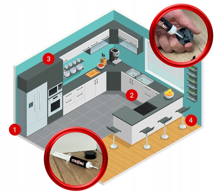 STRONG Żel PASTA na Karaluchy Prusaki trutka 100m2