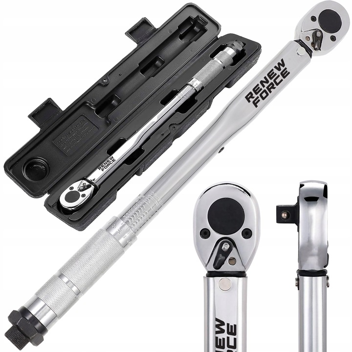 Klucz Dynamometryczny 3/8 7-112nm 370mm z Blokadą Dwukierunkowy z Etui