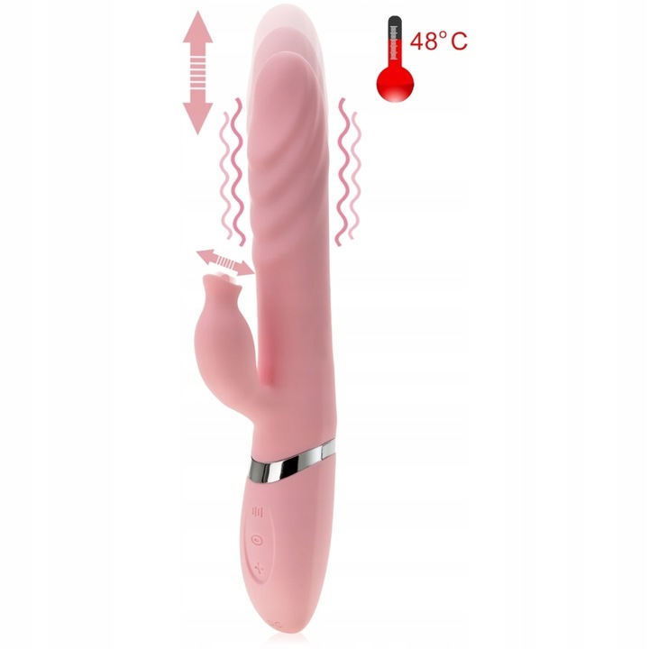 WIBRATOR POSUWISTY RUCH GÓRA-DÓŁ PODGRZEWANY DO 48stC 36 FUNKCJI