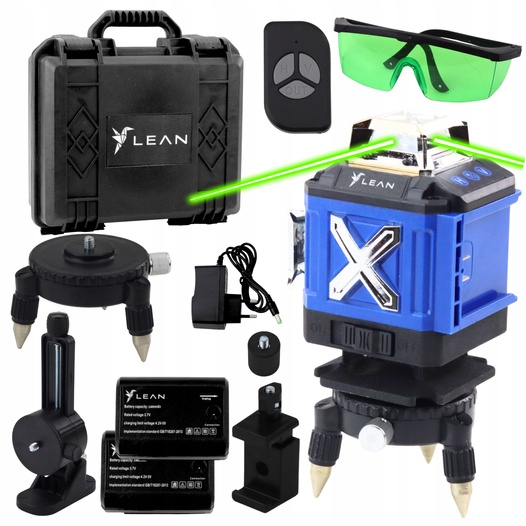 POZIOMNICA LASEROWA POZIOMICA 4D 16 LINII KRZYŻOWA 360 LASER STOJAK