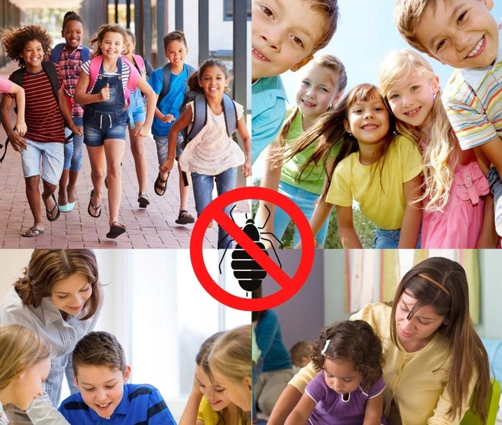 GUMKI PRZECIW WSZOM DO WŁOSÓW NA WSZY ODSTRASZAJĄCE DLA DZIECKA zestaw 4x