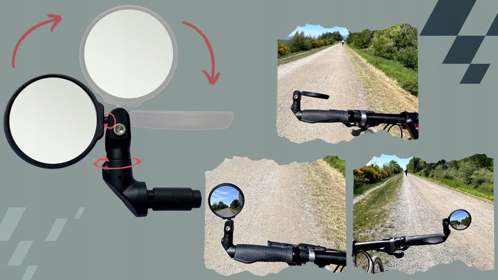 Lusterko rowerowe roweru wsteczne lewe prawe 360 lekkie dobra widoczność