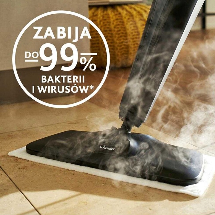 Mop parowy Vileda Steam Plus XXL-2x wkład z mikrofibry+nakładka do dywanów
