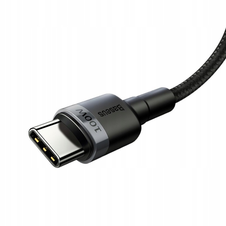BASEUS KABEL USB-C TYP C 100W 5A PD QC SZYBKI MOCNY PRZEWÓD W OPLOCIE 2M